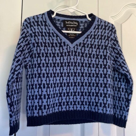 Baby Boy Blue Cashmere Sweater 18-24 Months - Picture 1 of 4